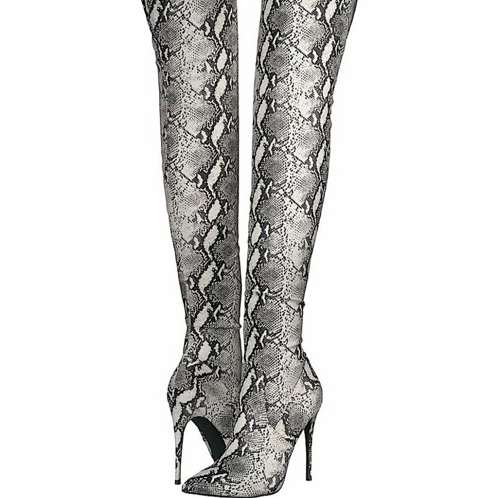 🖤🖤STEVE MADDEN DOMINIQUE THIGH HIGH BOOTS IN SNAKEPRINT 🐍🐍🐍🐍